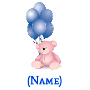 Custom teddy/baloon cushion cover Design