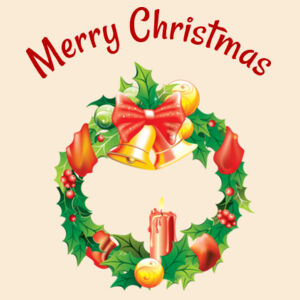 "wreath" Santa sack (pull cord) Design