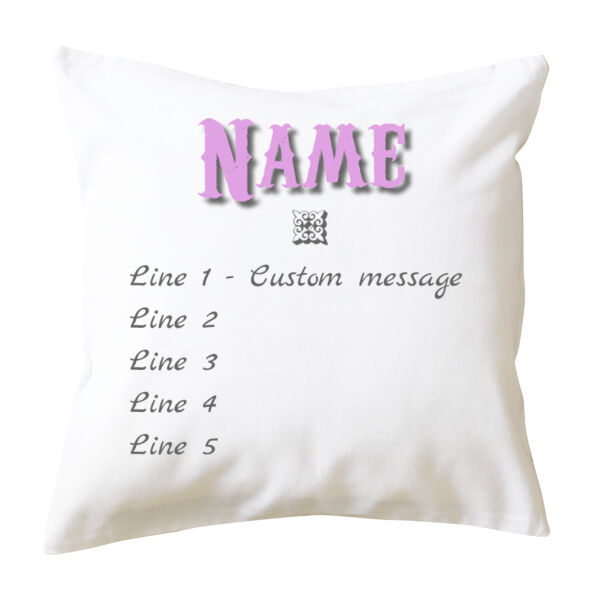 "One sided" custom message cushion Thumbnail