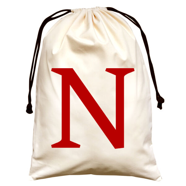 "oversize initial" Santa sack (pull cord) Thumbnail